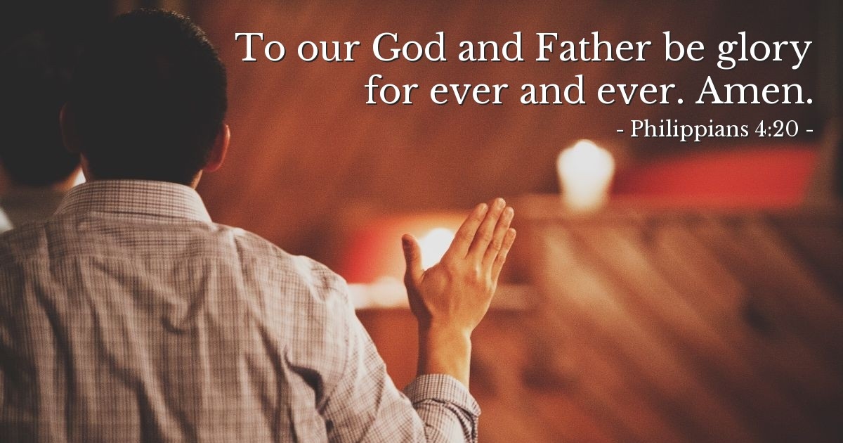 Philippians 4:20 — Verse of the Day for 04/30/2025