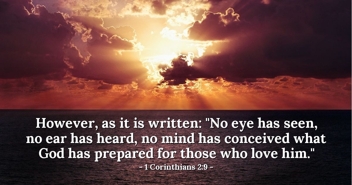 1 Corinthians 2:9 — Verse of the Day for 05/08/2025