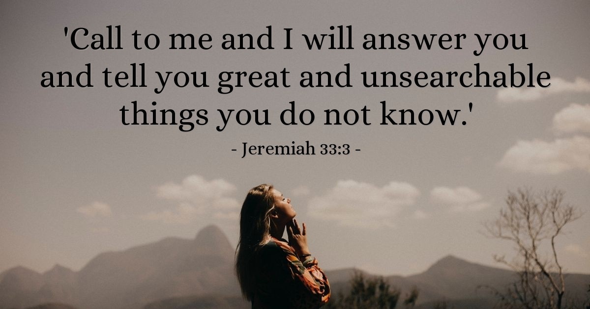 Jeremiah 33:3 — Verse of the Day for 05/26/2025
