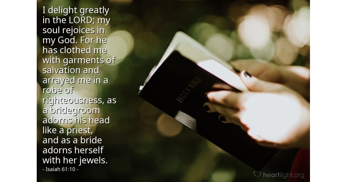 Isaiah 61:10 — Verse of the Day for 06/10/2025