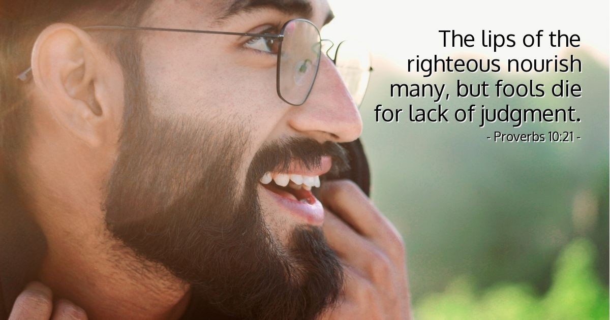 Proverbs 10:21 — Verse of the Day for 07/03/2025