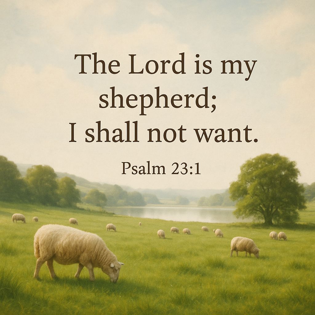 The Lord is my shepherd; I shall not want.