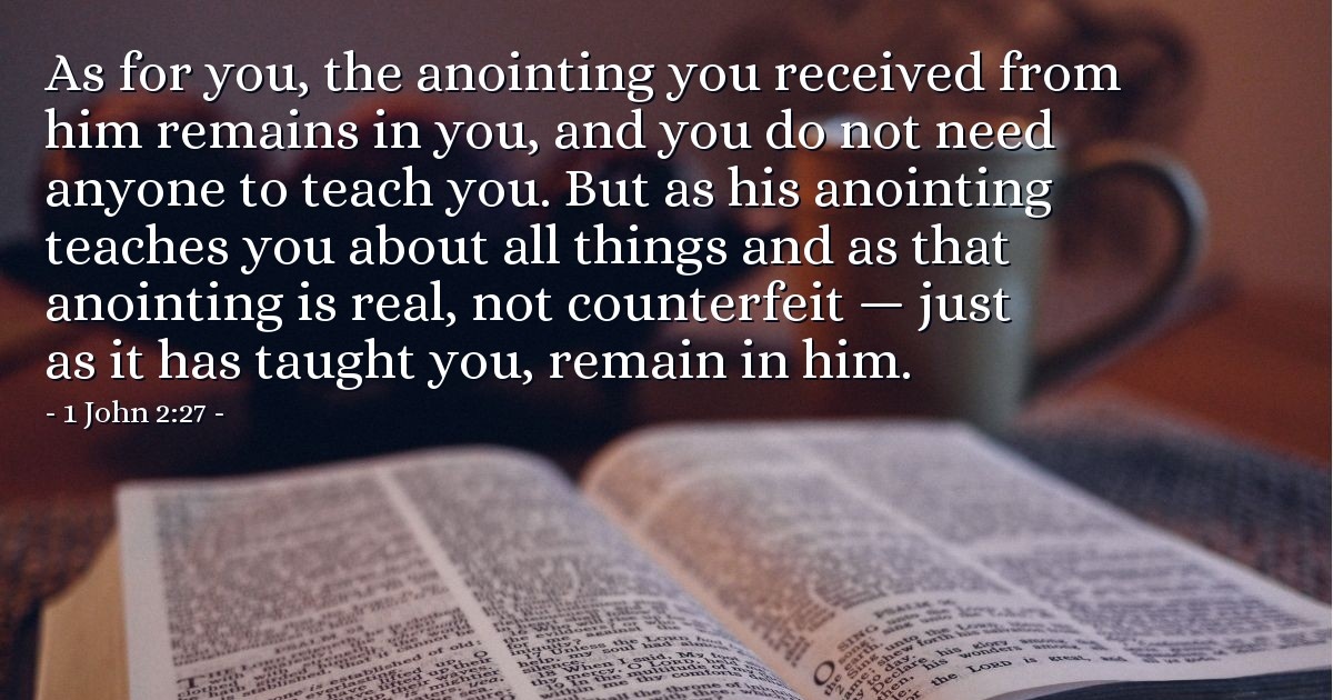 1 John 2:27 — Verse of the Day for 08/27/2025