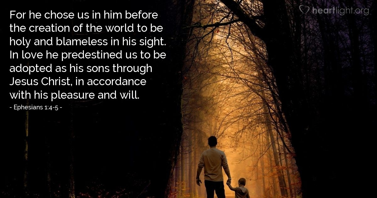 Ephesians 1:4-5 — Verse of the Day for 10/25/2025