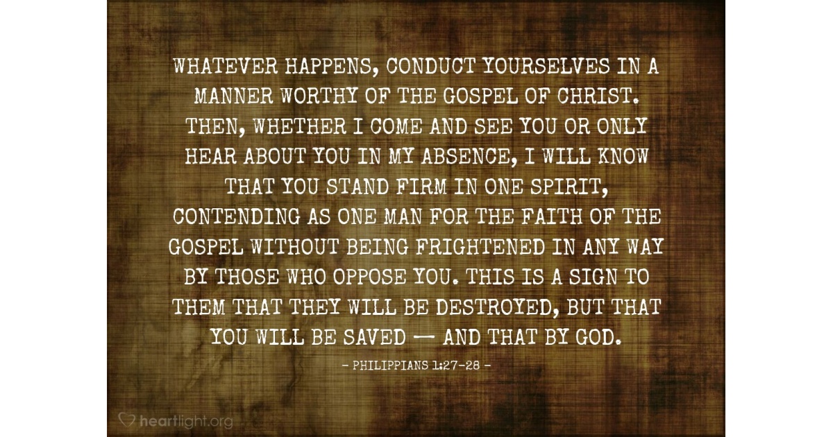 Philippians 1:27-28 — Verse of the Day for 11/27/2025