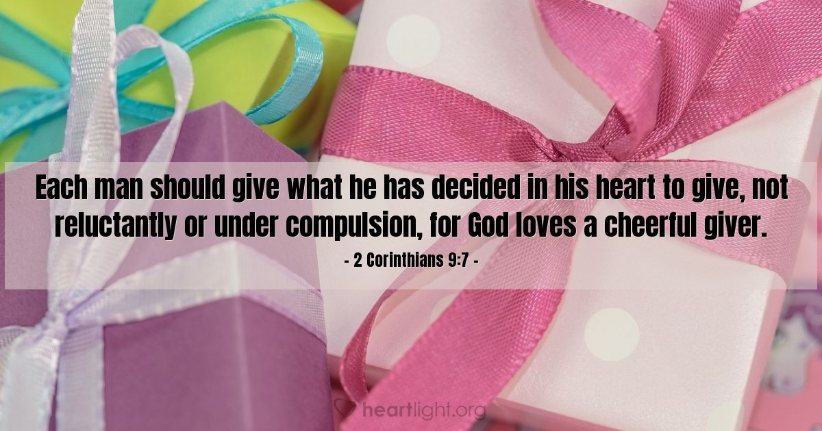 2 Corinthians 9:7 — Verse of the Day for 11/07/2025