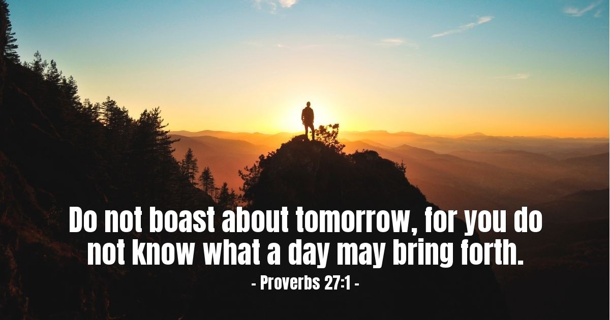 Proverbs 27:1 — Verse of the Day for 11/01/2025