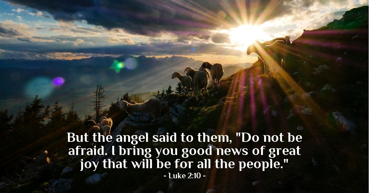 Luke 2:10 — Verse of the Day for 12/24/2025