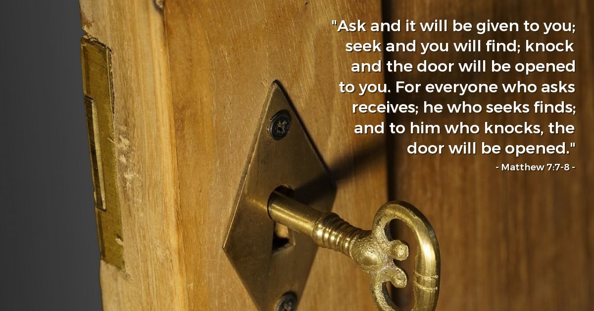Matthew 7:7-8 — Verse of the Day for 01/22/2026