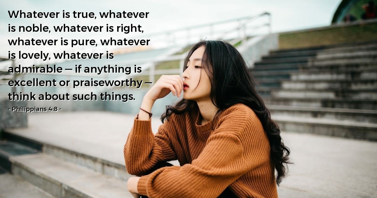 Philippians 4:8 — Verse of the Day for 01/25/2026