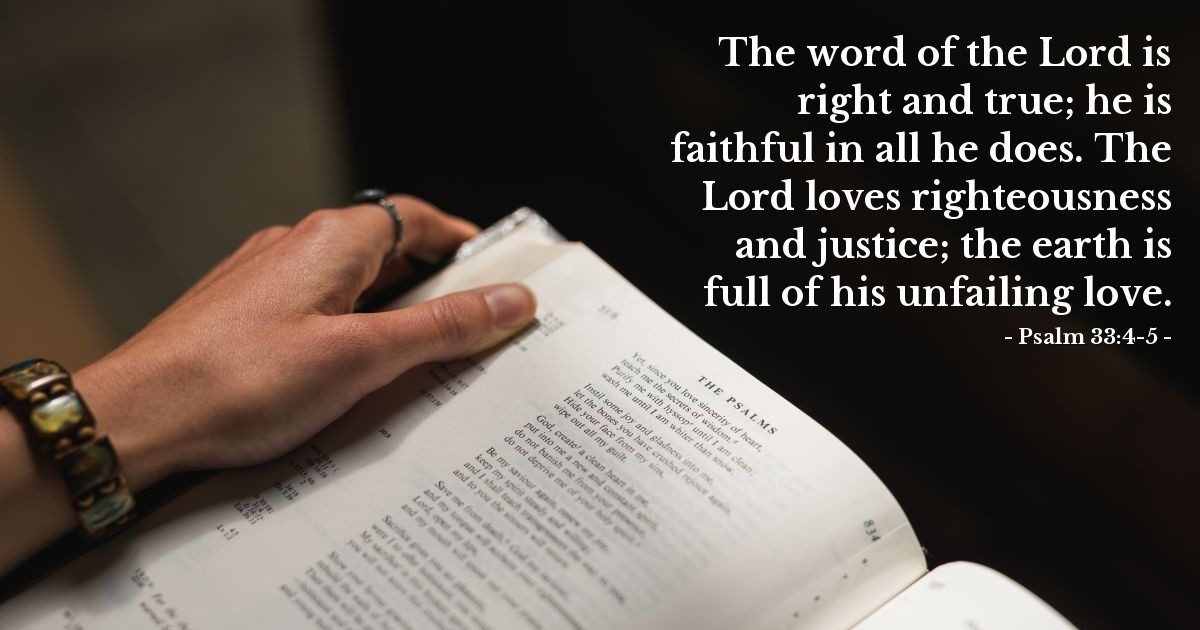 Psalm 33:4-5 — Verse of the Day for 02/05/2026